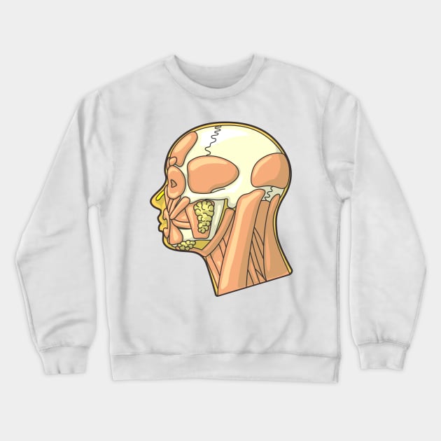 Muscles and External Anatomy of the Human Head Crewneck Sweatshirt by taylorcustom